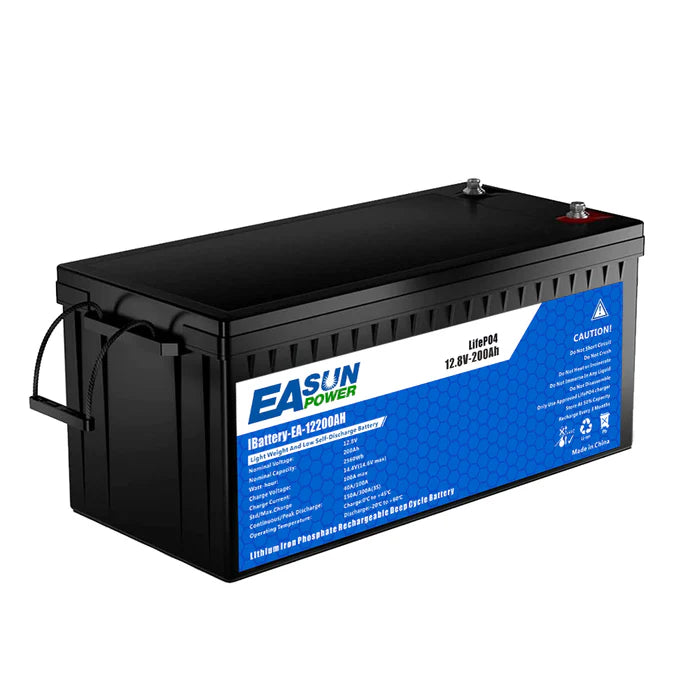 Batería LiFePO4 12V 200Ah Easunpower, Ciclo Profundo, Grado A