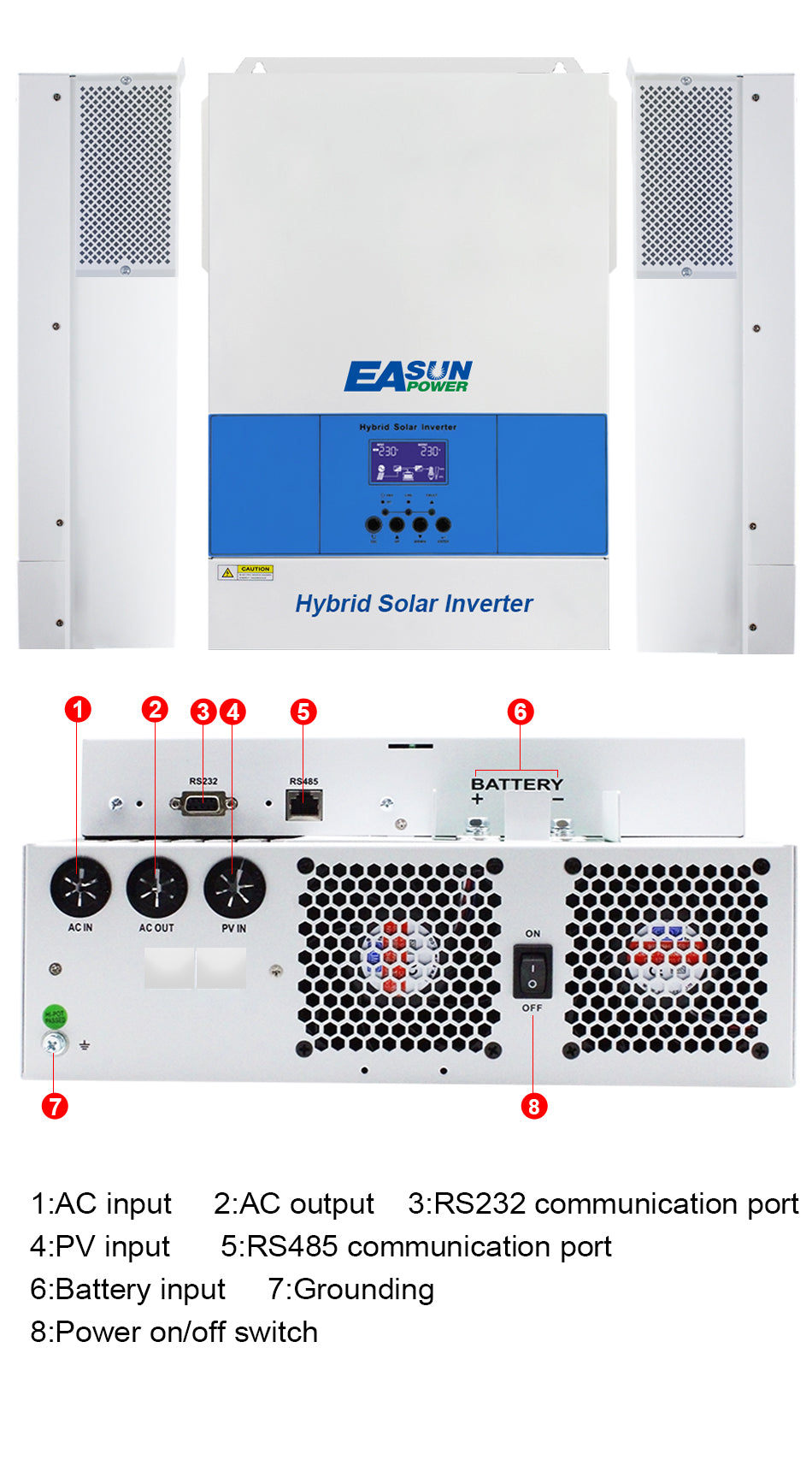 Inversor Fuera de Red Easun 6,2KW Cargador MPPT 120A WiFi sin Paralelo
