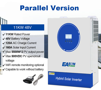 Inversor Fuera de Red Easunpower 11KW Cargador MPPT 160A con WiFi