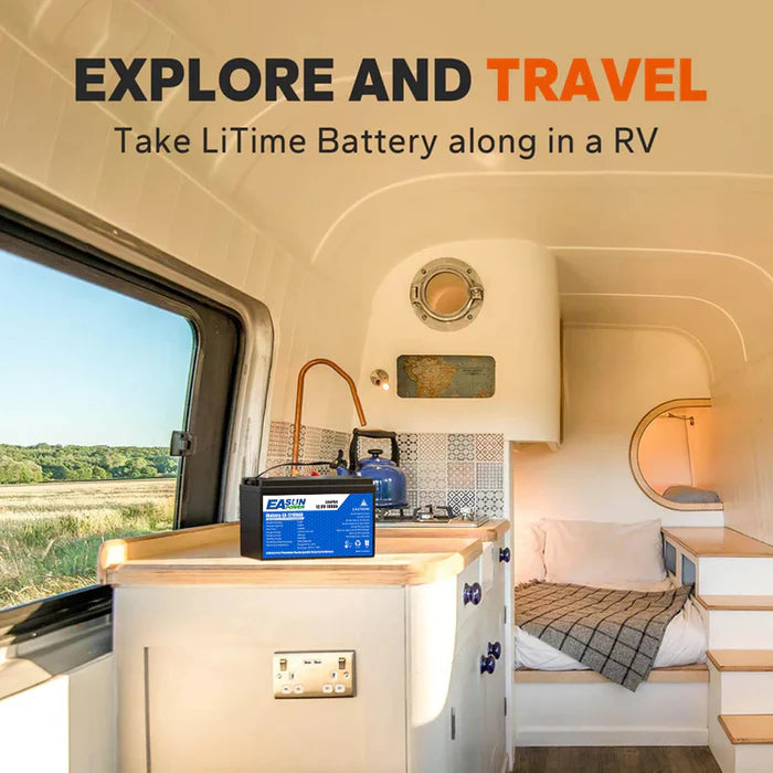 Batería LiFePO4 12V 100Ah Easun Power, Grado A, 6000 Ciclos, Envío sin impuestos